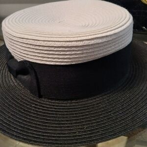 Women  Black and White Hat